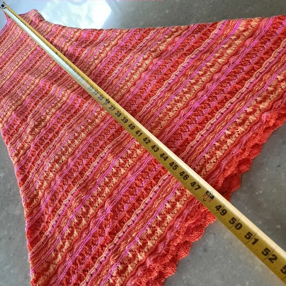 NWT Jessica Simpson Crochet Maxi Dress Size Med Orange Pink Open Knit Boho - Picture 8 of 15